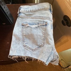 OLD NAVY Light Wash Distressed Denim-Jean Boyfriend Shorts
